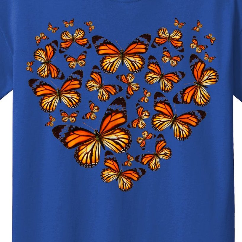 Monarch Butterfly Heart Kids T-Shirt
