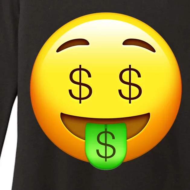 Money Emoji Womens CVC Long Sleeve Shirt