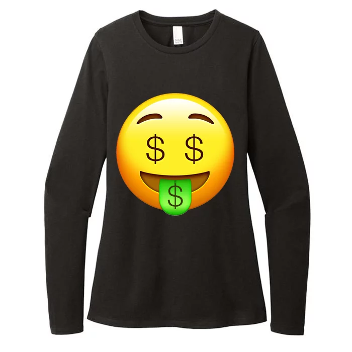 Money Emoji Womens CVC Long Sleeve Shirt