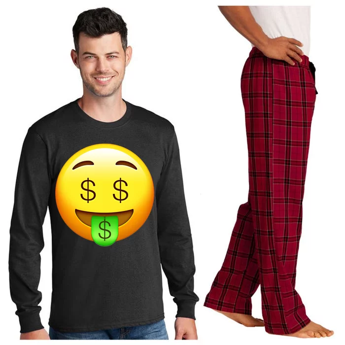 Money Emoji Long Sleeve Pajama Set