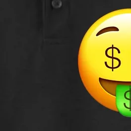 Money Emoji Dry Zone Grid Performance Polo