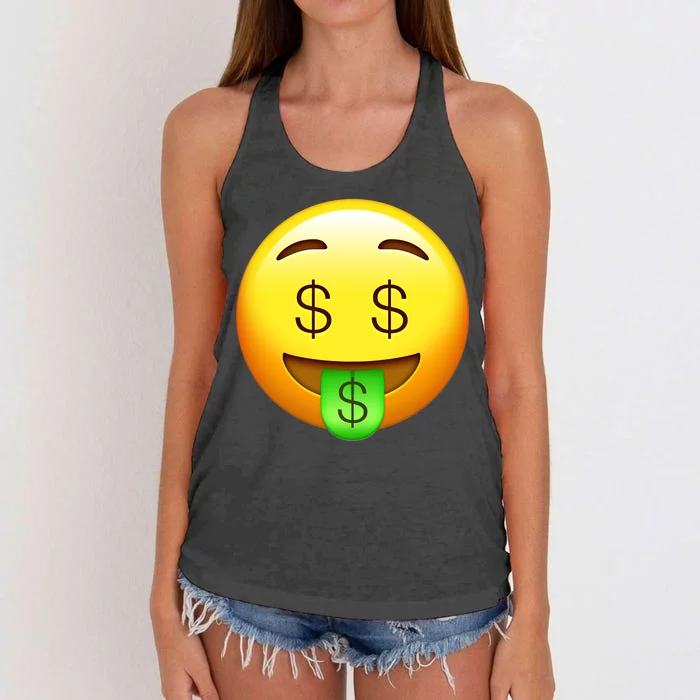 Money Emoji Women's Knotted Racerback Tank