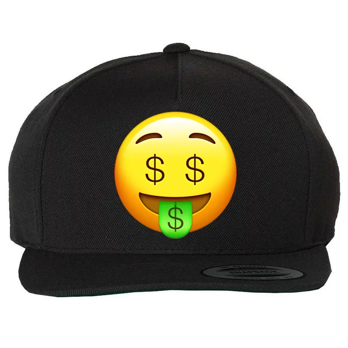 Money Emoji Wool Snapback Cap