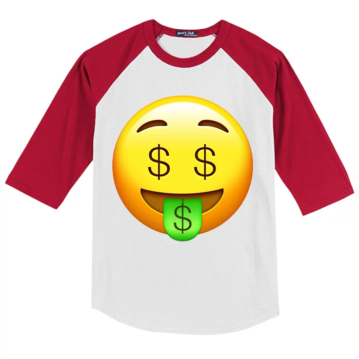 Money Emoji Kids Colorblock Raglan Jersey