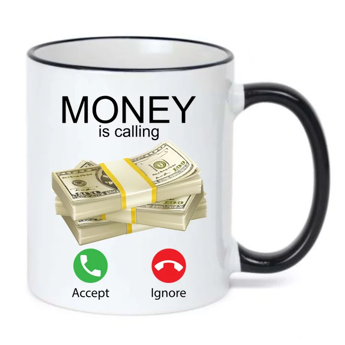 Money Is Calling Black Color Changing Mug