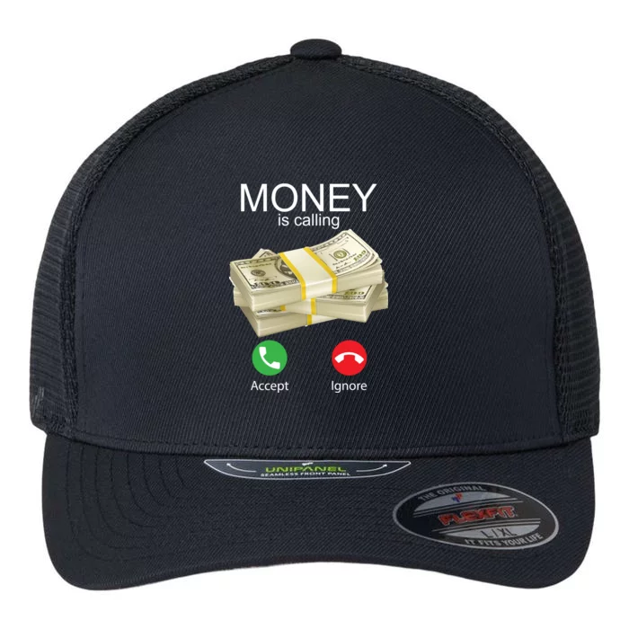 Money Is Calling Flexfit Unipanel Trucker Cap