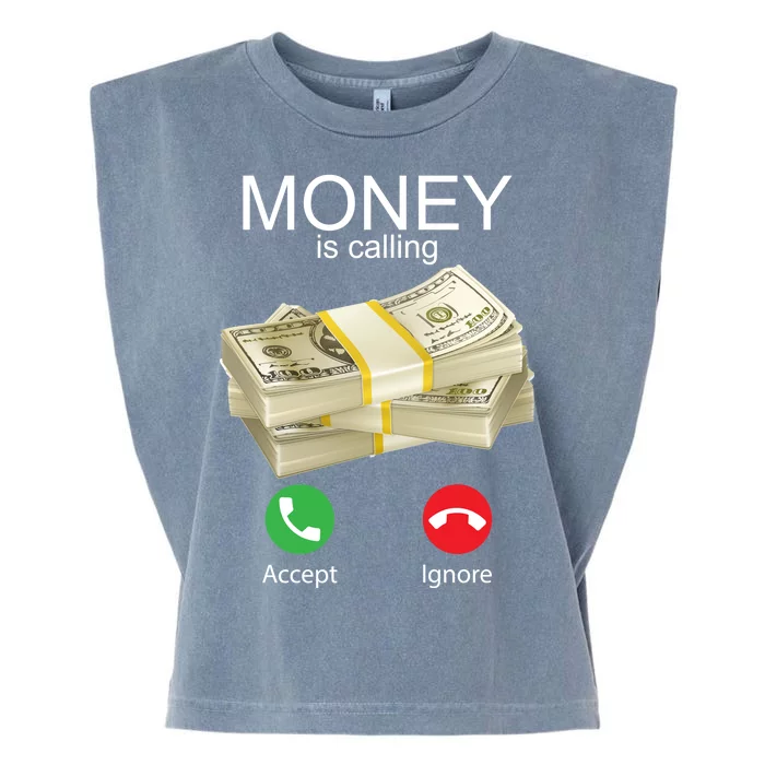 Money Is Calling Garment-Dyed Women's Muscle Tee