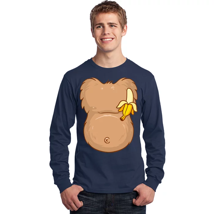 Monkey Ape Belly Costume Long Sleeve Shirt