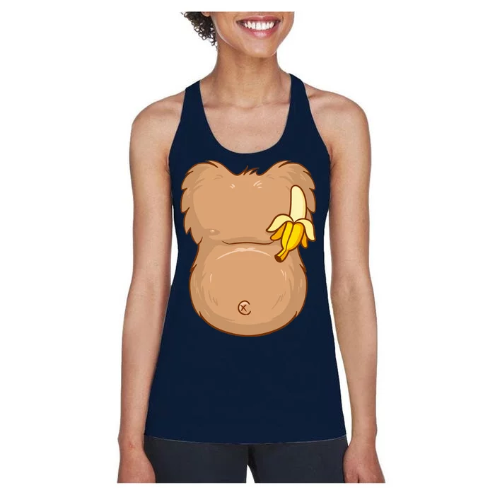 Monkey Ape Belly Costume Women's Racerback Tank