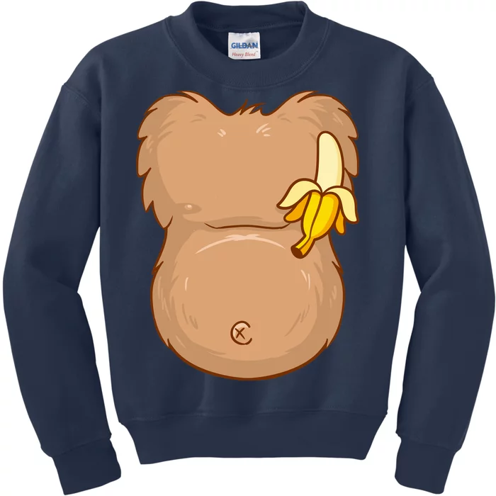 Monkey Ape Belly Costume Kids Sweatshirt