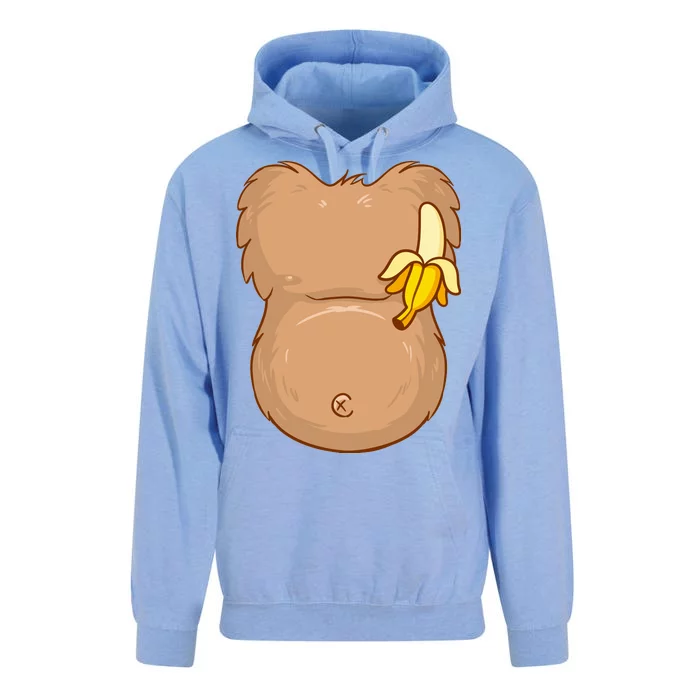 Monkey Ape Belly Costume Unisex Surf Hoodie