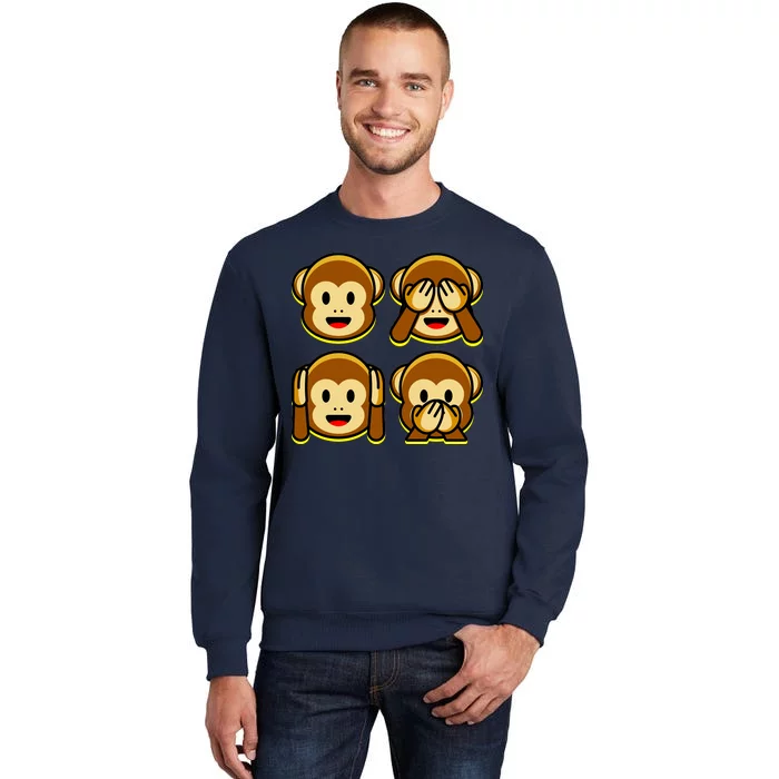 Monkey Emoji Smiley Face Sweatshirt