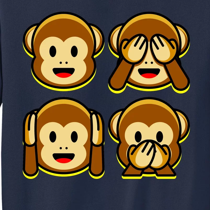 Monkey Emoji Smiley Face Sweatshirt