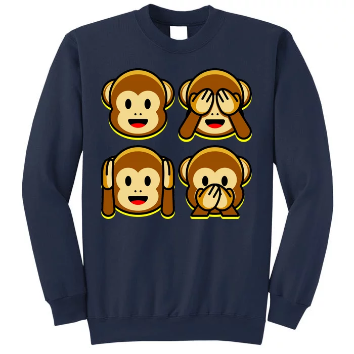 Monkey Emoji Smiley Face Sweatshirt