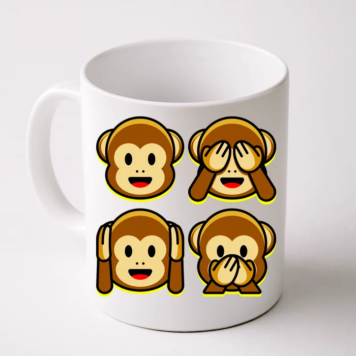 Funky Monkey Mug, Handcrafted Mug, 11 Oz Novelty Coffee Mug/Cup, White 