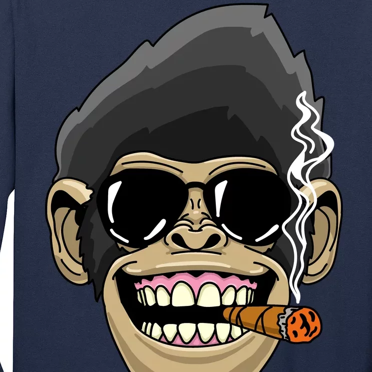 Monkey Smoking Cigar Long Sleeve Shirt