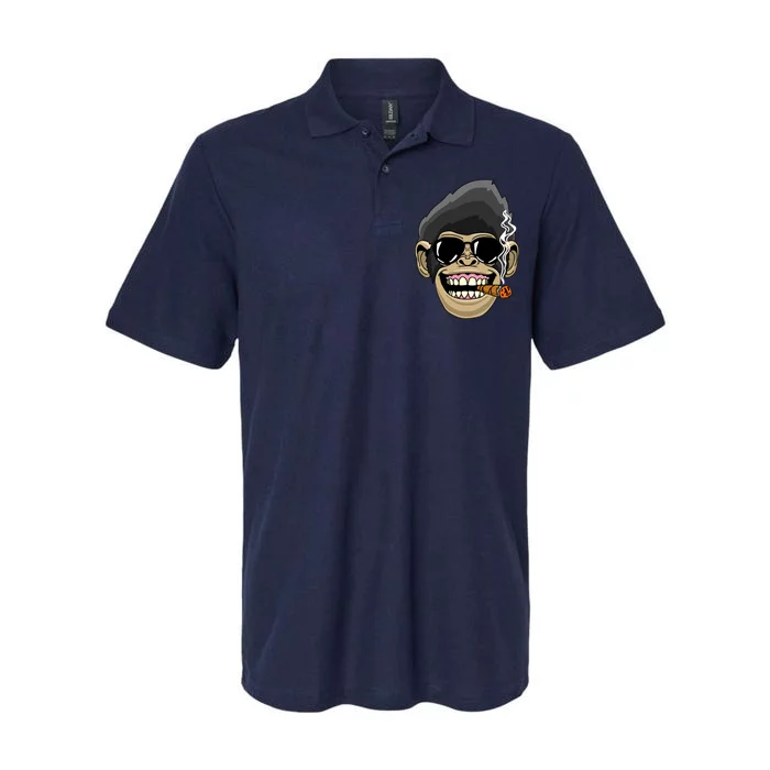 Monkey Smoking Cigar Softstyle Adult Sport Polo