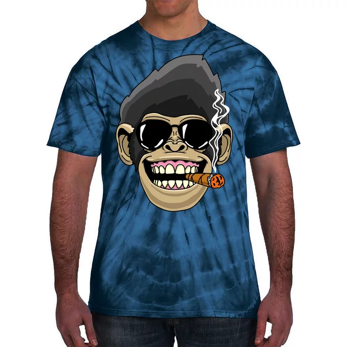 Monkey Smoking Cigar Tie-Dye T-Shirt