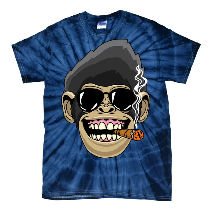 Monkey Smoking Cigar Tie-Dye T-Shirt