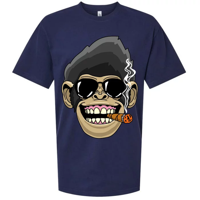 Monkey Smoking Cigar Sueded Cloud Jersey T-Shirt