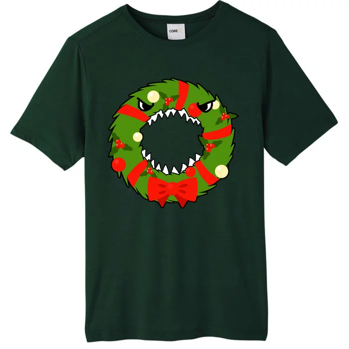 Monster Killer Christmas Wreath ChromaSoft Performance T-Shirt