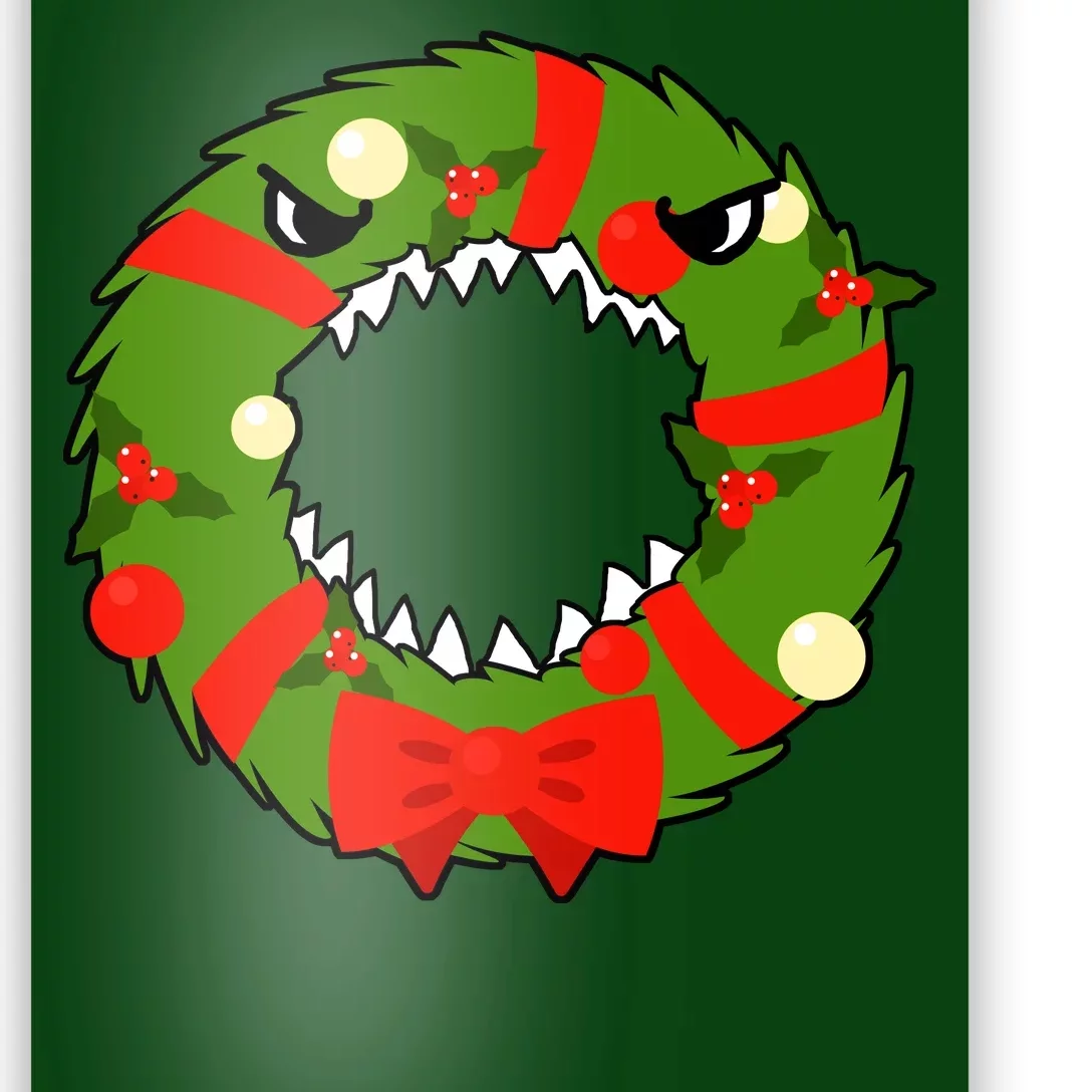 Monster Killer Christmas Wreath Poster