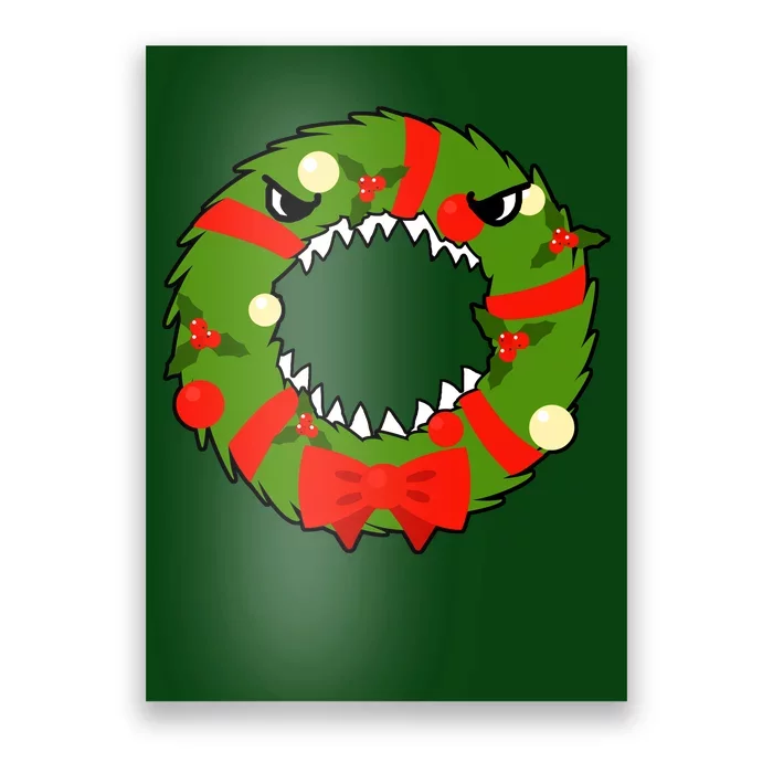 Monster Killer Christmas Wreath Poster