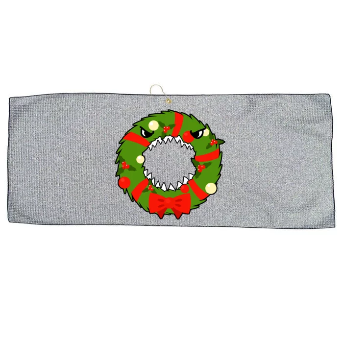 Monster Killer Christmas Wreath Large Microfiber Waffle Golf Towel