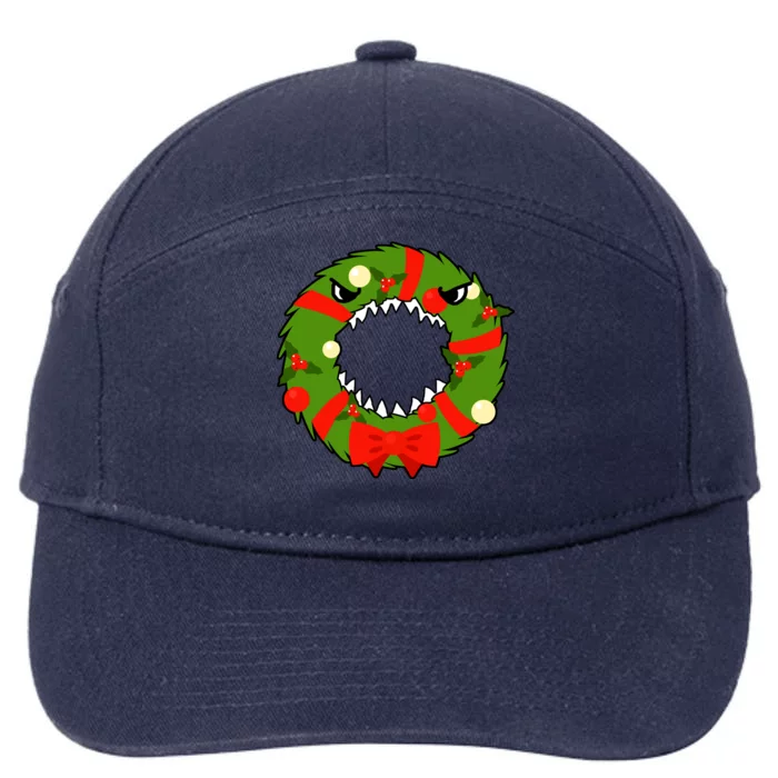 Monster Killer Christmas Wreath 7-Panel Snapback Hat