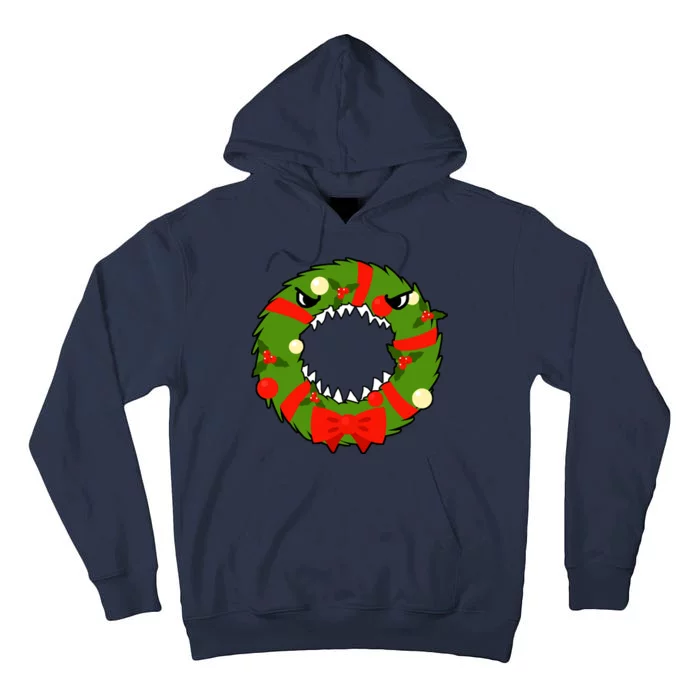 Monster Killer Christmas Wreath Tall Hoodie