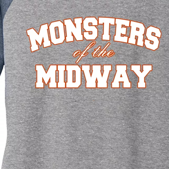 Monster Of The Midway Women's Tri-Blend 3/4-Sleeve Raglan Shirt