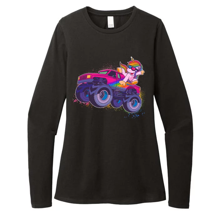 Monster Truck Unicorn Womens CVC Long Sleeve Shirt