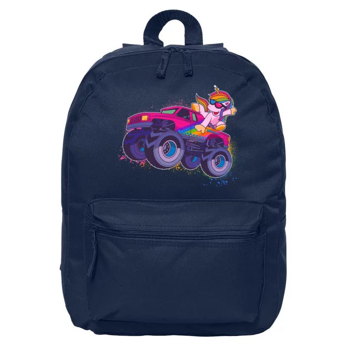 Monster Truck Unicorn 16 in Basic Backpack