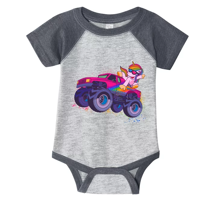 Monster Truck Unicorn Infant Baby Jersey Bodysuit