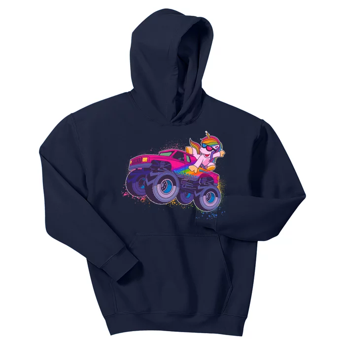 Monster Truck Unicorn Kids Hoodie