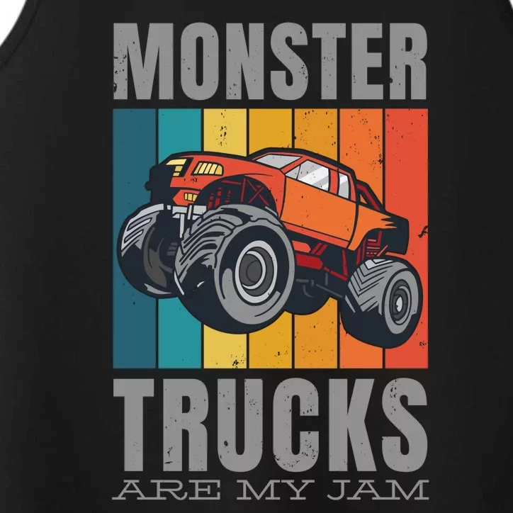 Monster Trucks Are My Jam Performance Tank