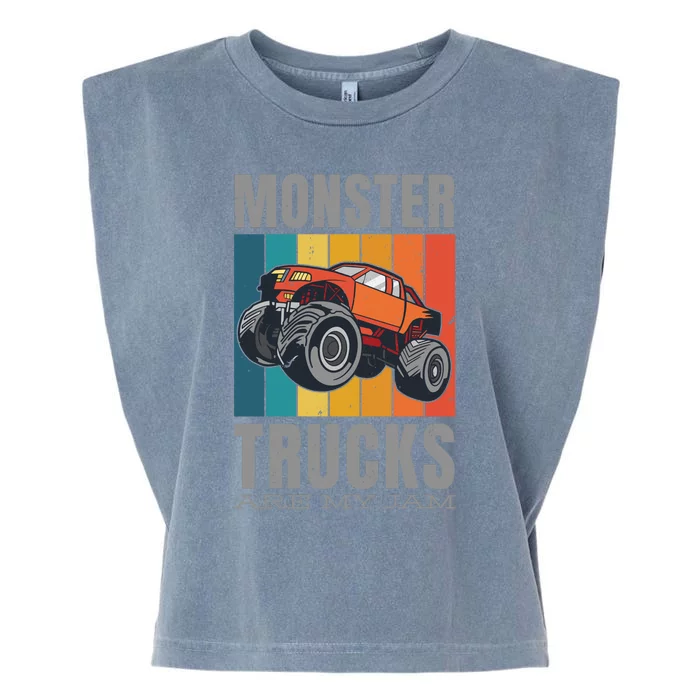 Monster Trucks Are My Jam Garment-Dyed Women's Muscle Tee