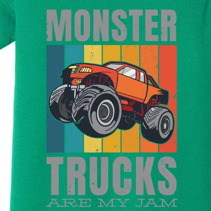 Monster Trucks Are My Jam Baby Bodysuit