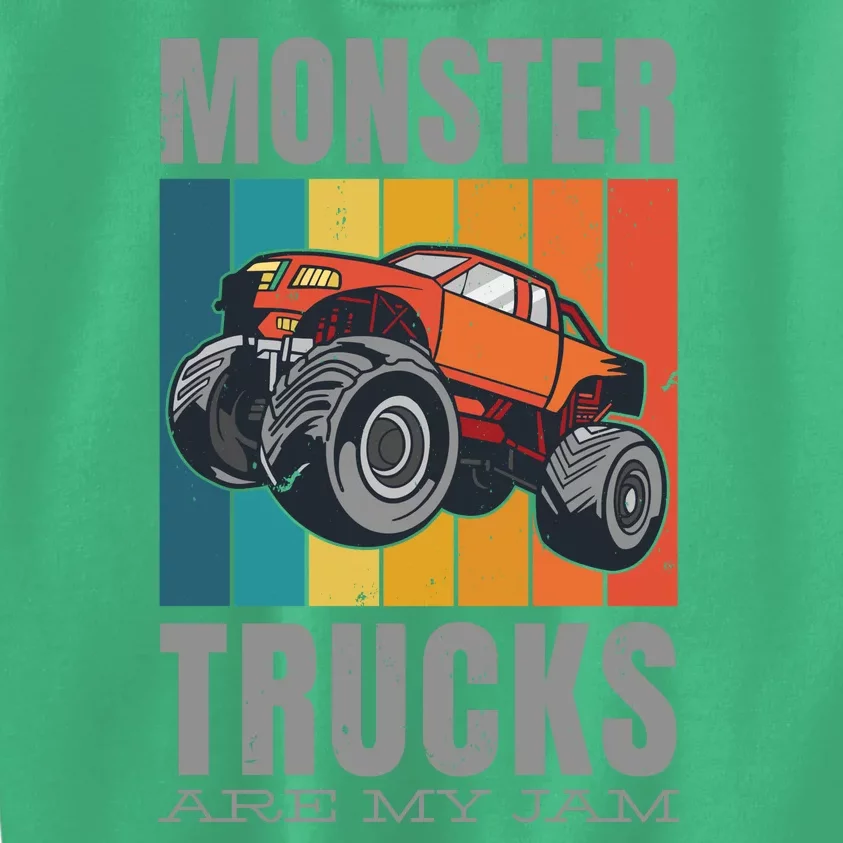 Monster Trucks Are My Jam Kids Sweatshirt