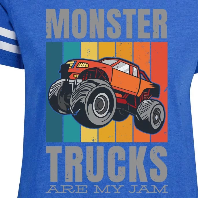 Monster Trucks Are My Jam Enza Ladies Jersey Football T-Shirt