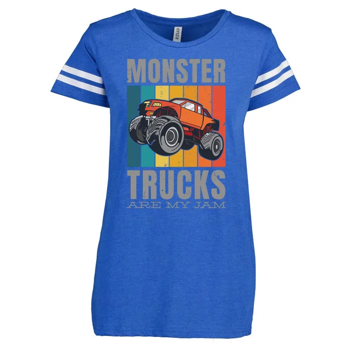 Monster Trucks Are My Jam Enza Ladies Jersey Football T-Shirt