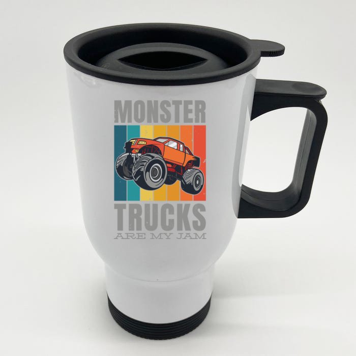 Monster Trucks Are My Jam Front & Back Stainless Steel Travel Mug