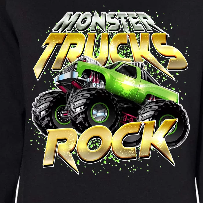 Monster Trucks Rock Womens California Wash Sweatshirt