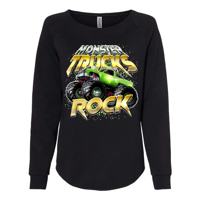 Monster Trucks Rock Womens California Wash Sweatshirt