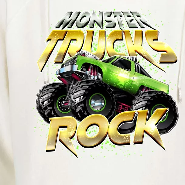 Monster Trucks Rock Womens Funnel Neck Pullover Hood