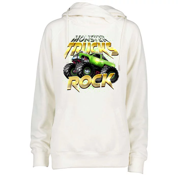 Monster Trucks Rock Womens Funnel Neck Pullover Hood