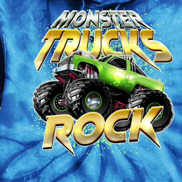 Monster Trucks Rock Tie Dye Hoodie