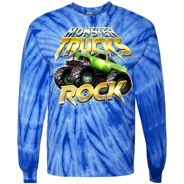 Monster Trucks Rock Tie-Dye Long Sleeve Shirt