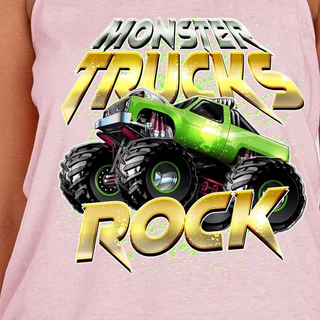 Monster Trucks Rock Women's Knotted Racerback Tank