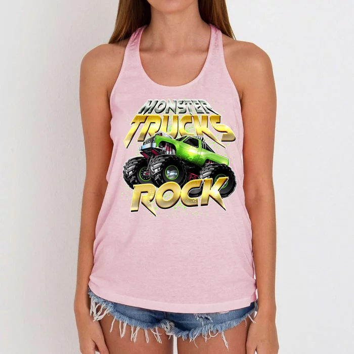 Monster Trucks Rock Women's Knotted Racerback Tank